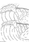 Coloring page tsunami