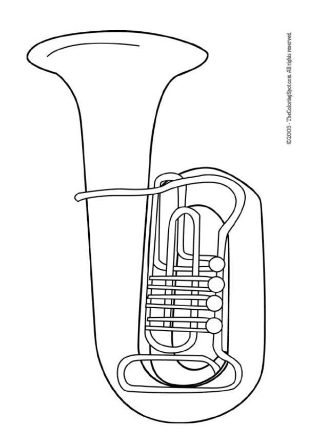 Coloring page tuba