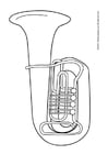 Coloring page tuba