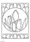 coloring-page tulips