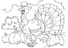 Coloring page turkey
