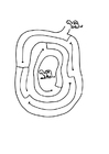 Coloring page turtle maze