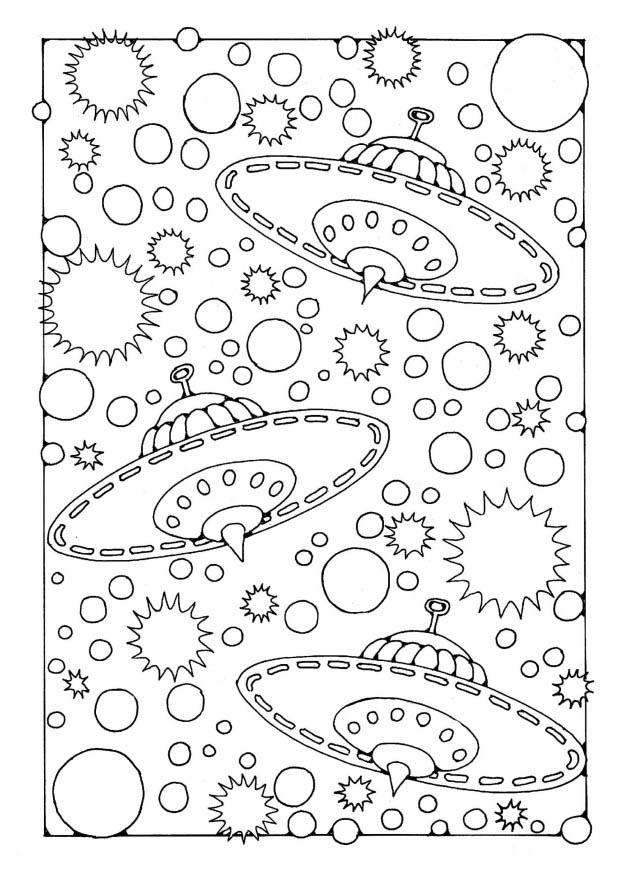 Coloring page UFO