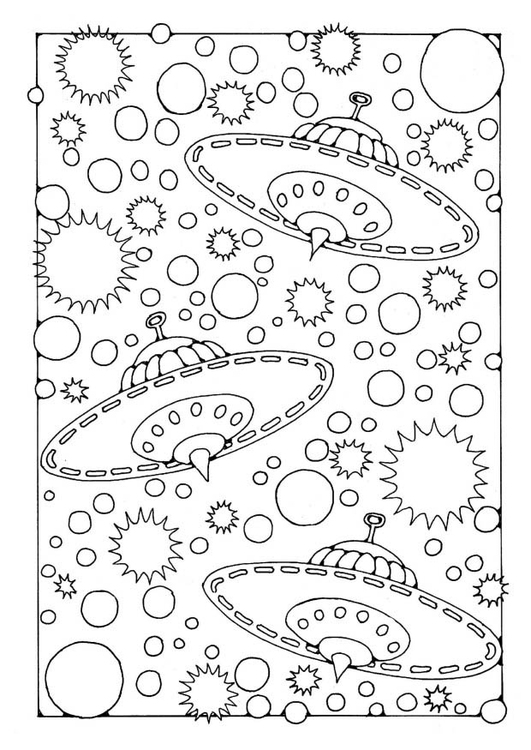 Coloring page UFO