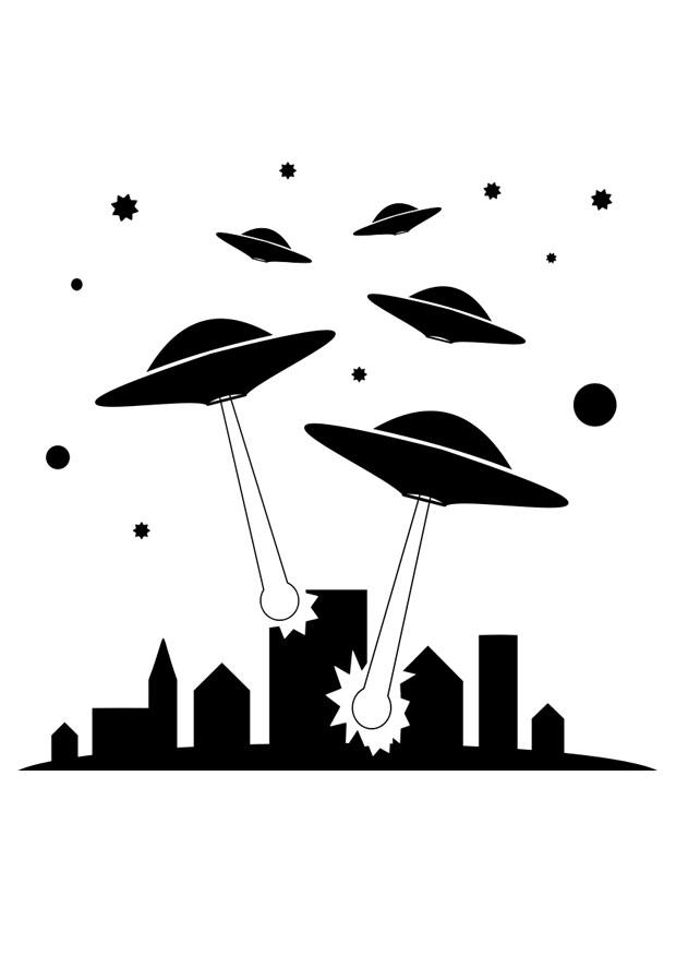 Coloring page UFOs
