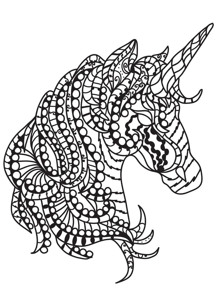 Coloring page unicorn