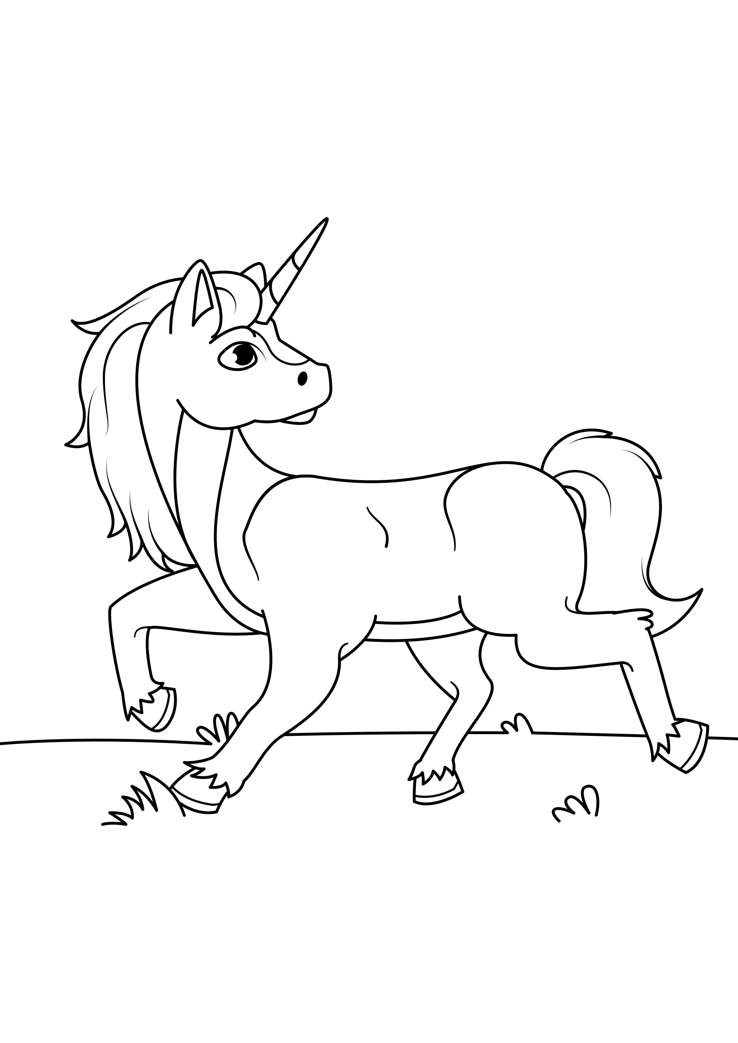 Coloring page unicorn