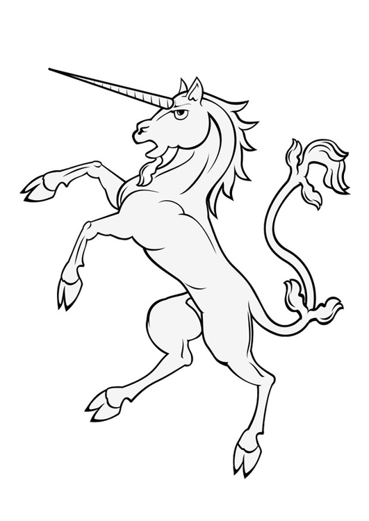 Coloring page unicorn