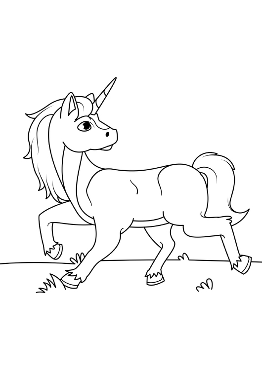 Coloring page unicorn