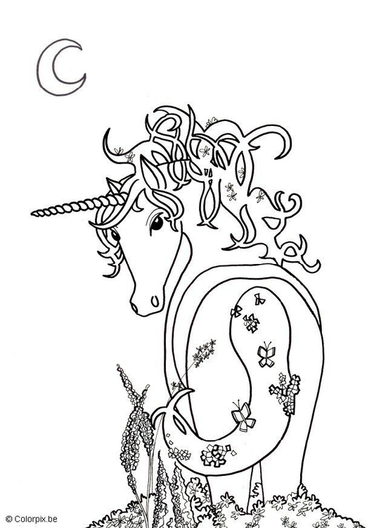 Coloring Page unicorn - free printable coloring pages