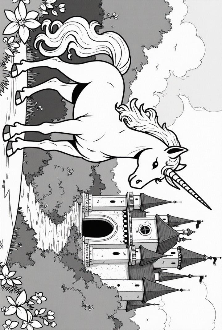 unicorn for magical castle