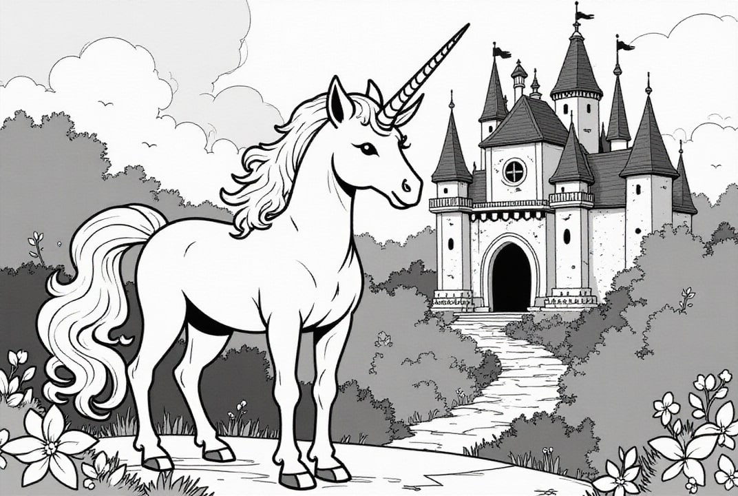 unicorn for magical castle