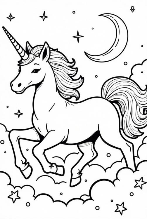 unicorn gallops through the night