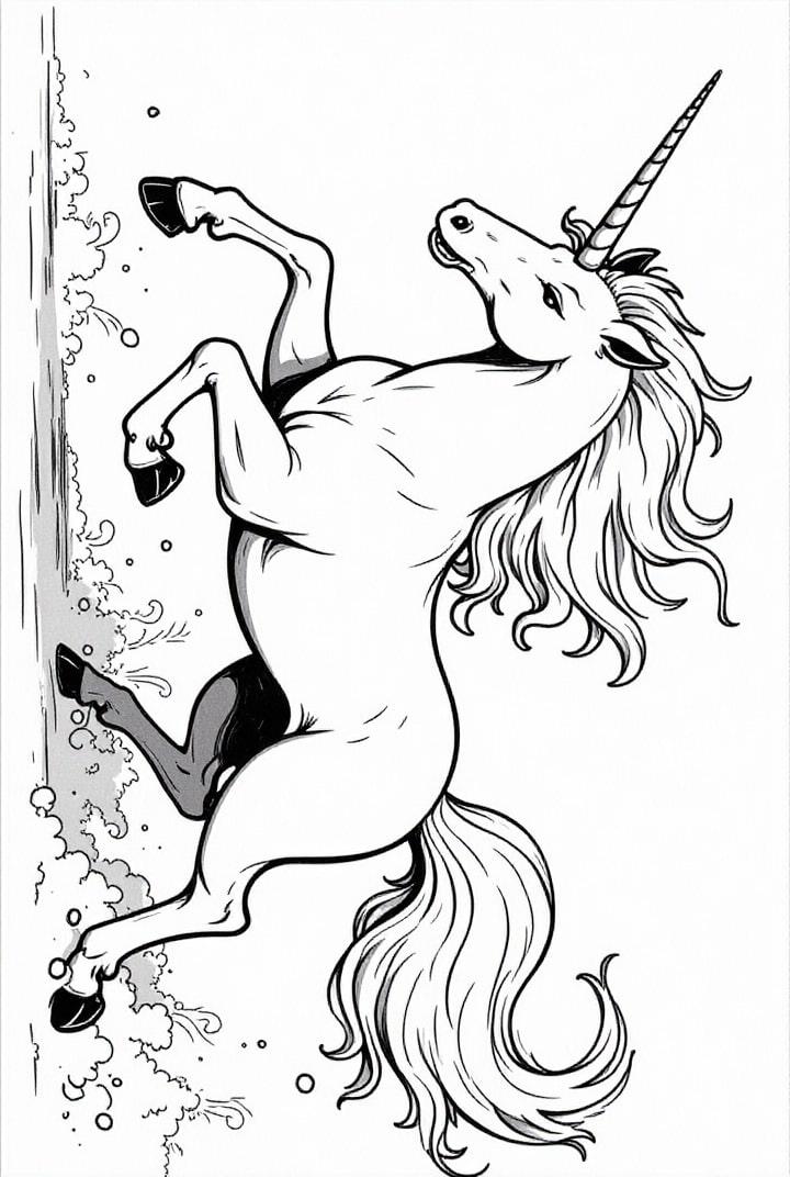 unicorn in gallop