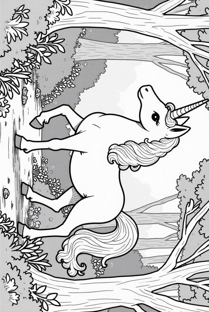 unicorn in the forest
