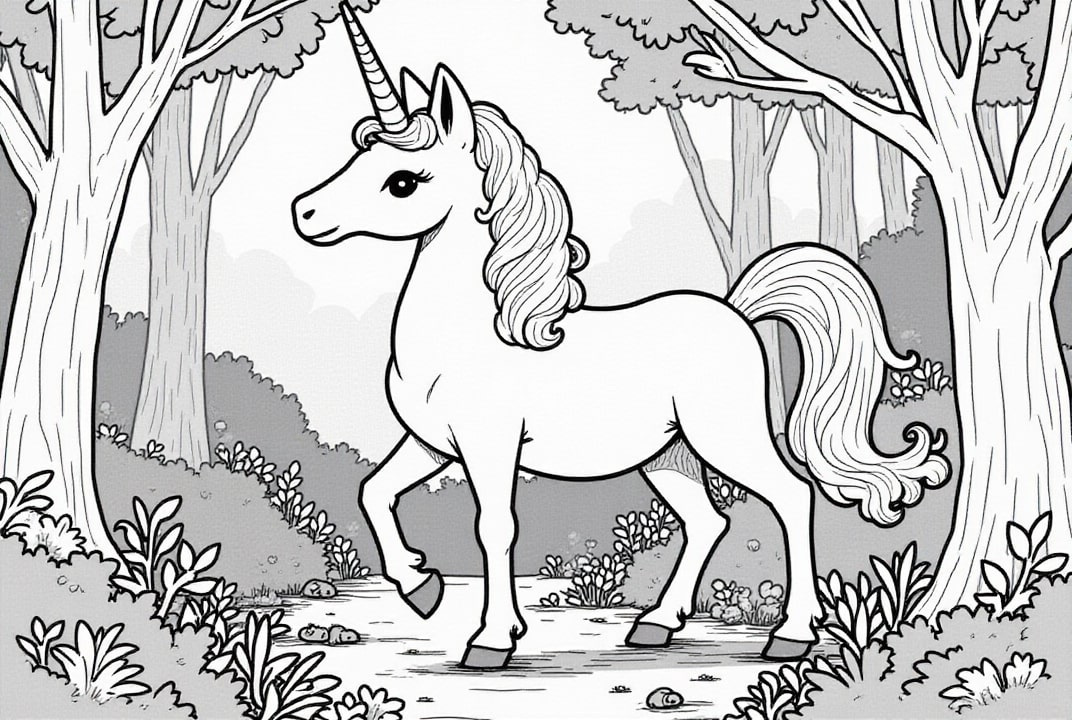 unicorn in the forest