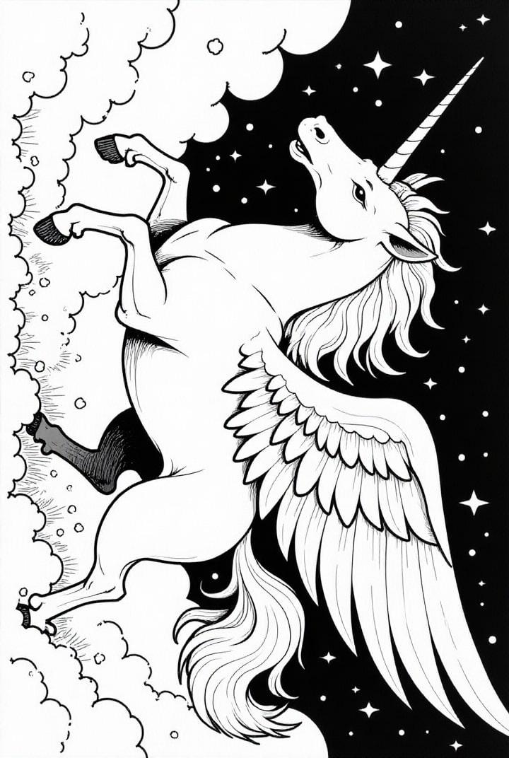 unicorn in the night