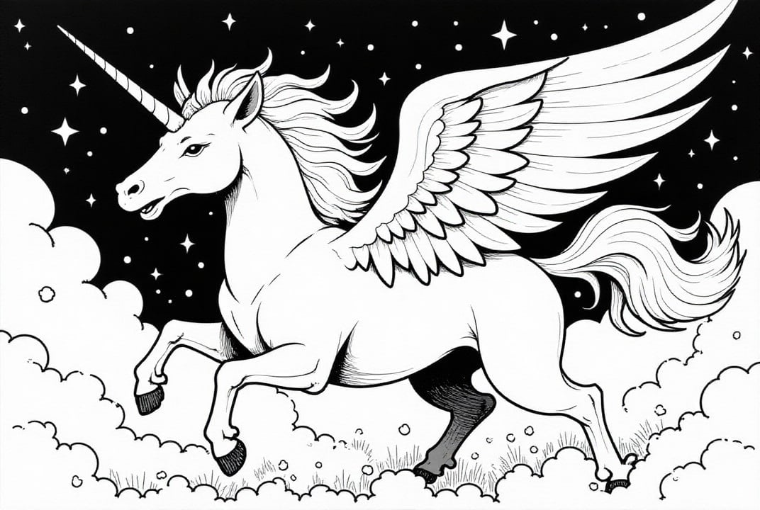 unicorn in the night