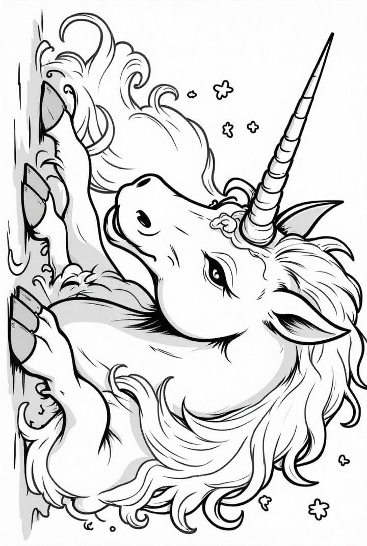 unicorn resting