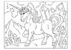 Coloring page unicorn