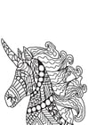 Coloring page unicorn