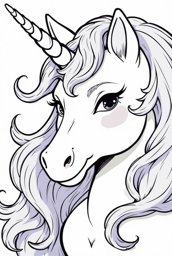 Coloring page unicorn