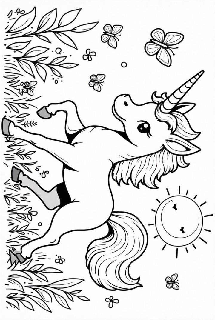 unicorn with butterflies