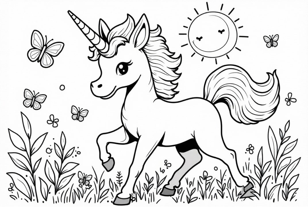 unicorn with butterflies