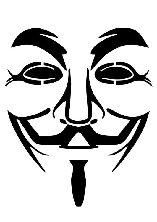 Coloring page V for Vendetta