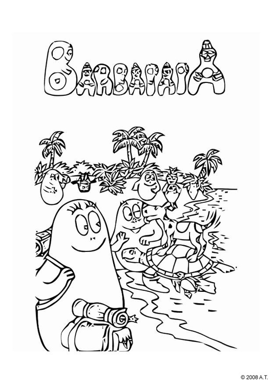 Coloring page vacation together