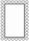 Coloring pages Valentine frame