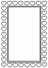 Coloring pages Valentine frame