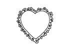 Coloring pages valentine heart