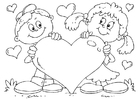 Coloring pages Valentine heart