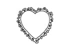 Coloring page valentine heart