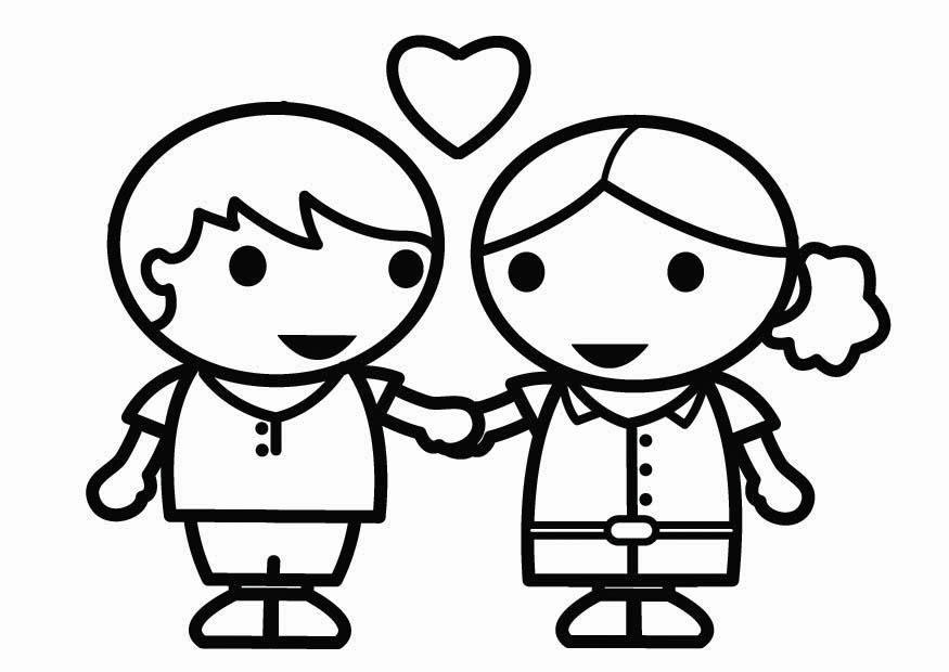 Coloring page Valentine's Day to be in love