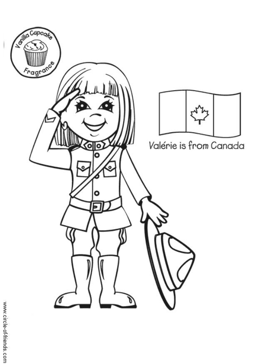 Coloring page ValÃ©rie from Canada