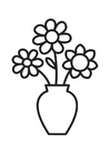 Coloring pages Vase with flowers
