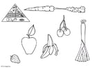 Coloring page vegetables and fruit