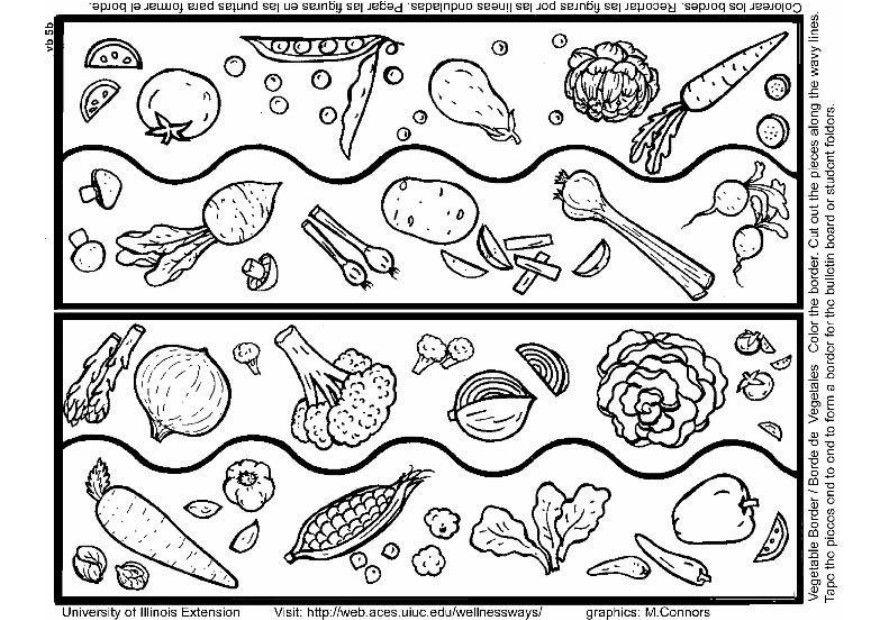 Coloring page vegetables