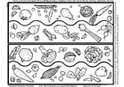 Coloring page vegetables