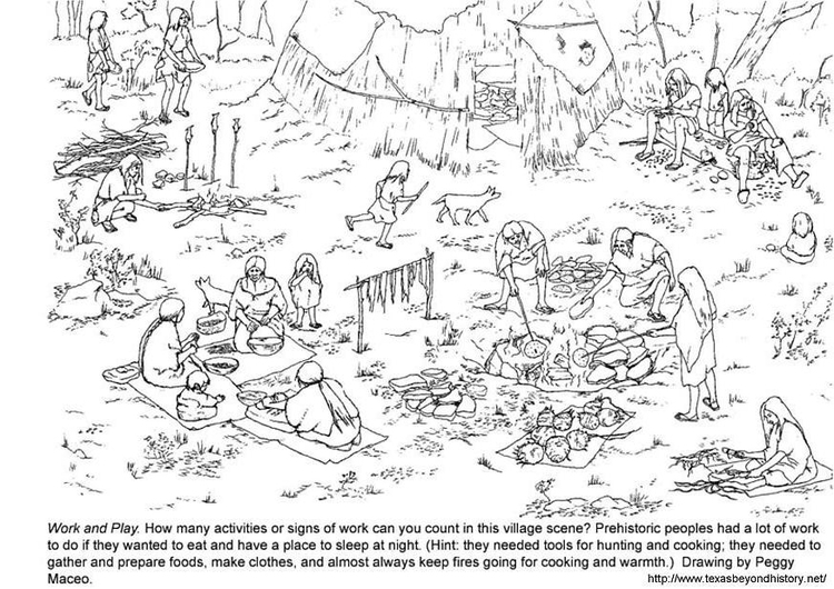 Coloring page village