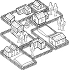 Coloring page Village