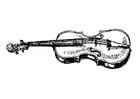 Coloring page violin