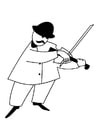 Coloring pages violinist