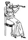 Coloring page Violinist