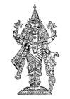 Coloring page Vishnu