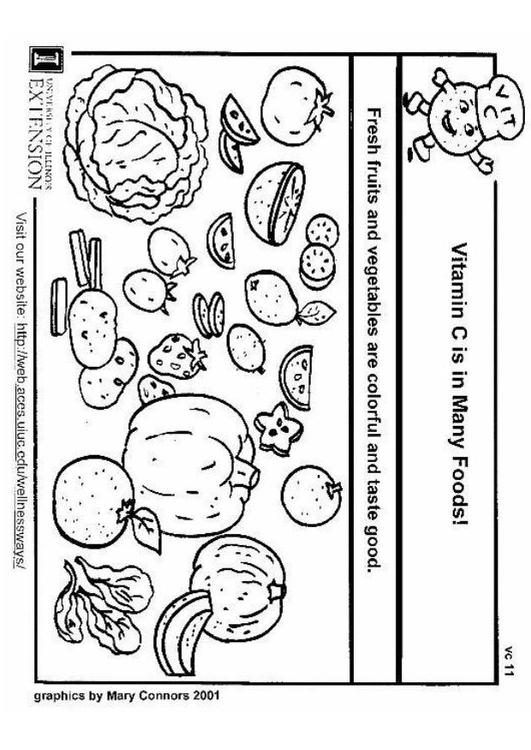 Vitamin C in food