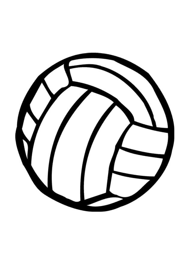 Coloring page volleyball
