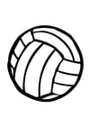Coloring page volleyball